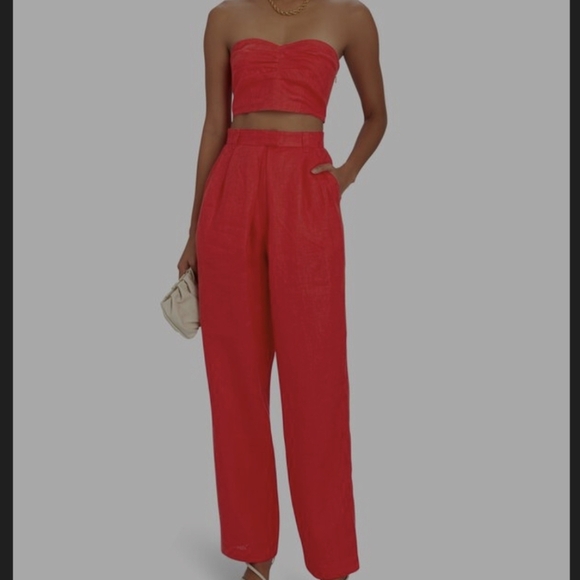 Mara Hoffman Eldora Pleated High-Waist Pants - Picture 1 of 9